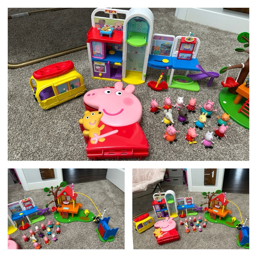 Peppa Pig Playset Toy Bundle
